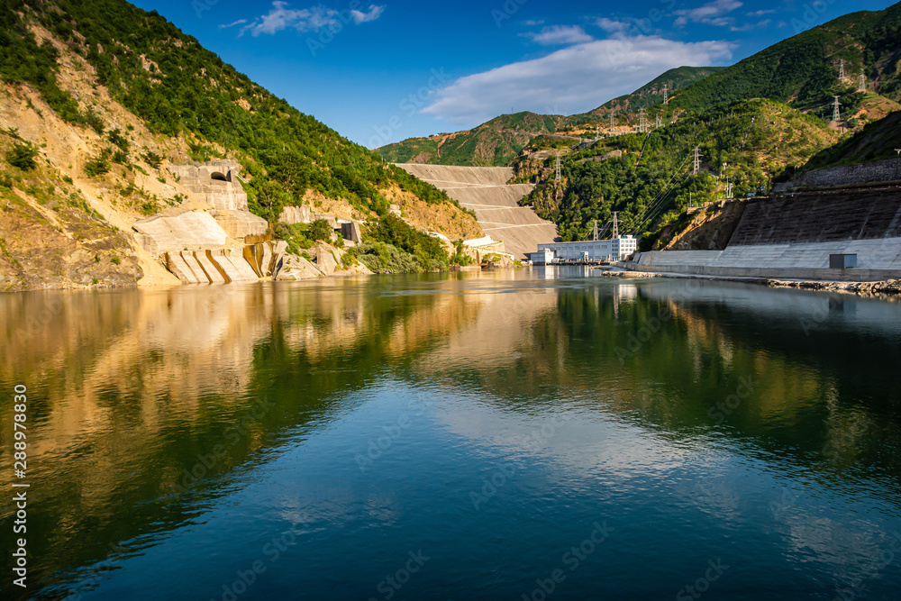 Water dam near Fierza in Albania