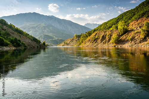 Water dam near Fierza in Albania photo