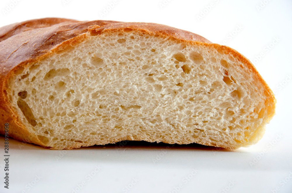 bread, food, isolated, white