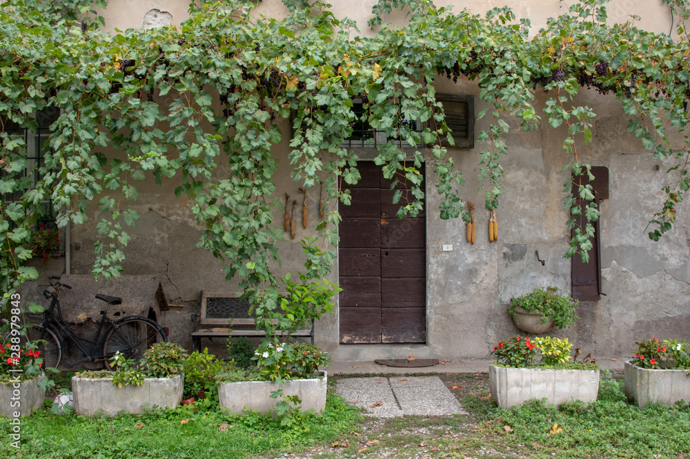summer house exterior in Lombardy, Italy summer house exterior in Lombardy, Italy