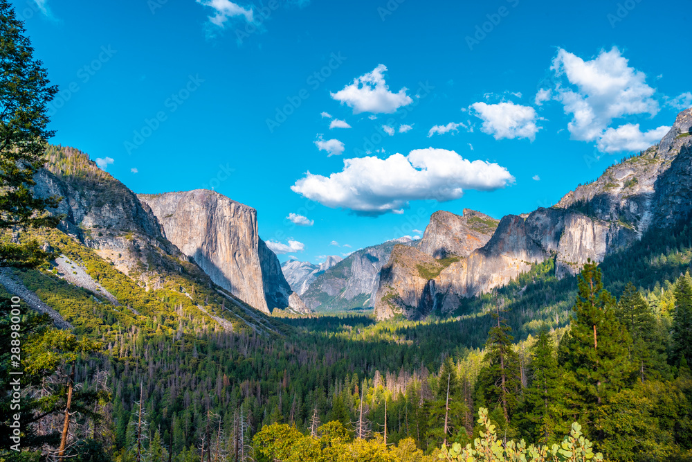 Tunnel View viewpoint, Yosemite National Park. United States