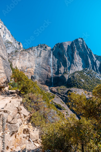 Upper Yosemite Fall from the climb trekking to Yosemite Point. California, United States © unai