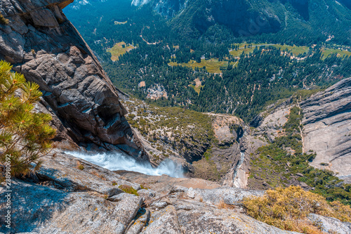 Upper Yosemite Fall, looking down the waterfall. California, United States