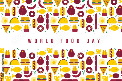 World Food Day illustration vector is suitable for social media, banner , poster , Flyer and related with food