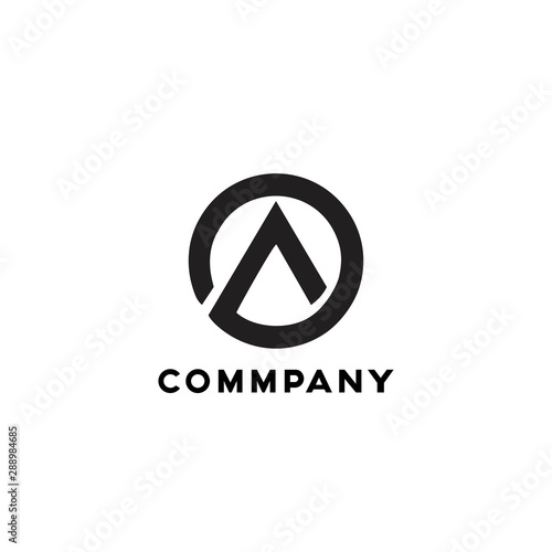 A logo simple minimalist black modern company
