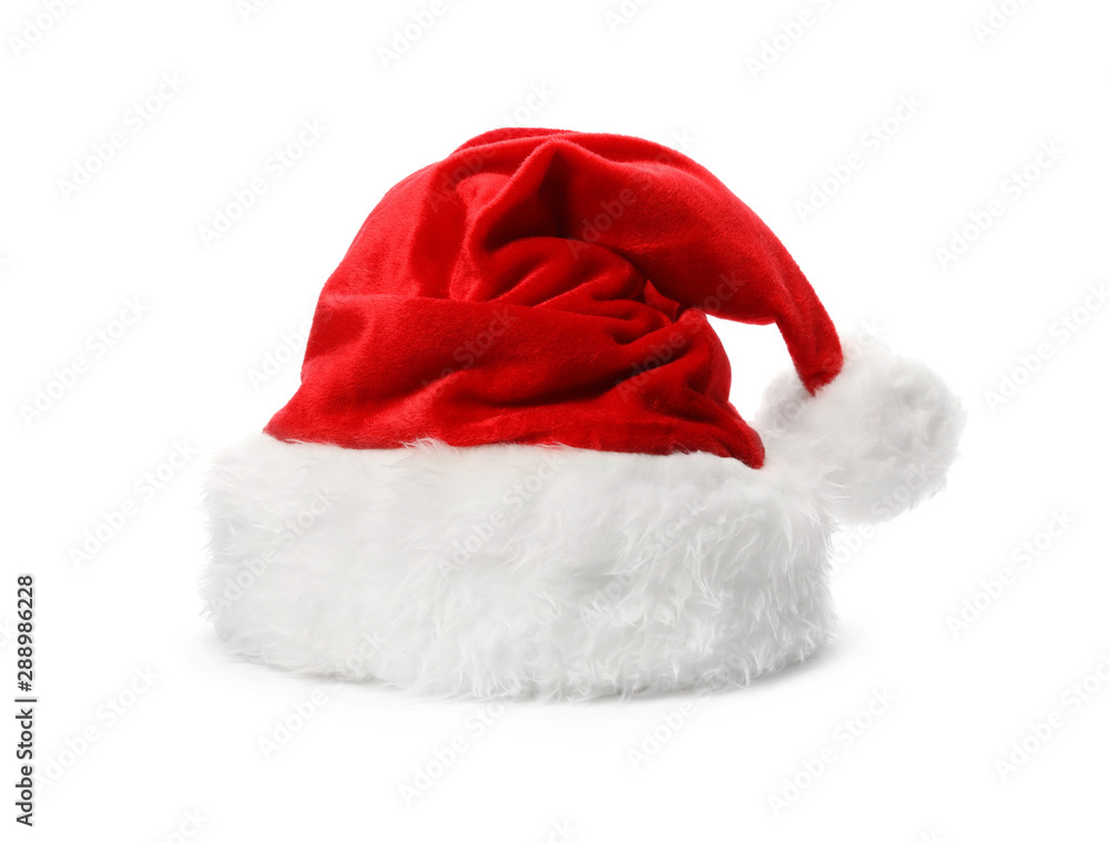 Santa Claus red hat isolated on white Santa Claus red hat isolated on white