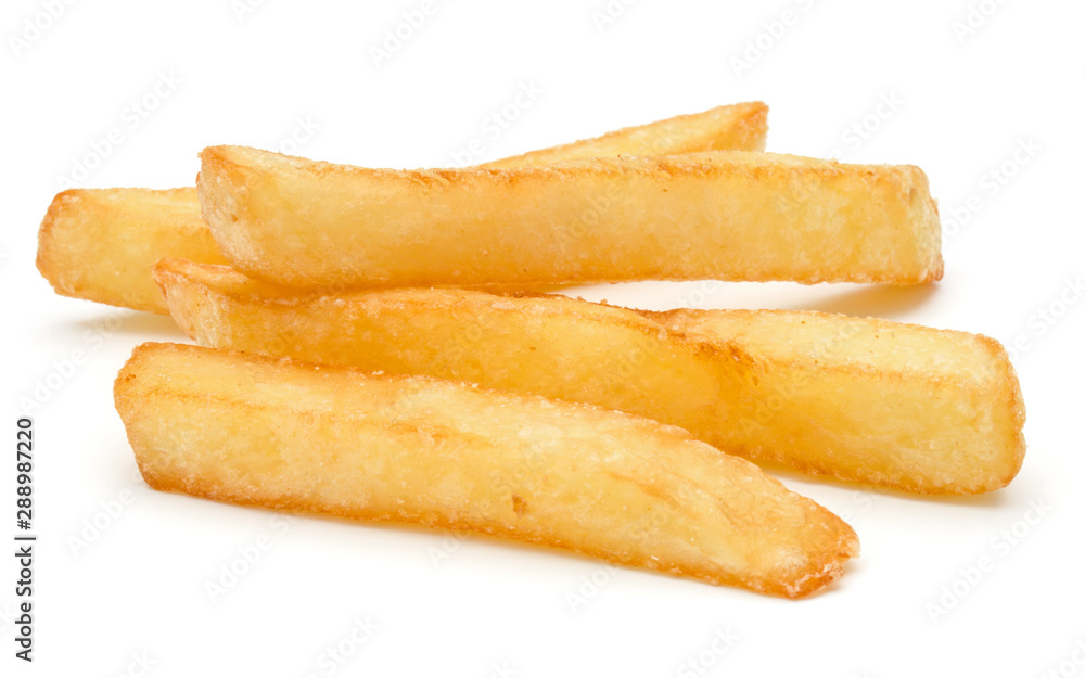 French Fried Potatoes isolated on white background French Fried Potatoes isolated on white background