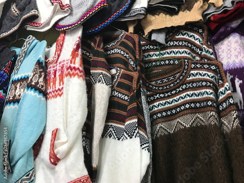 Traditional clothing for sale in Ecuador