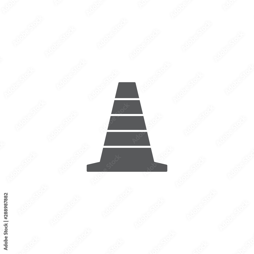 Traffic cone vector icon symbol isolated on white background Traffic cone vector icon symbol isolated on white background