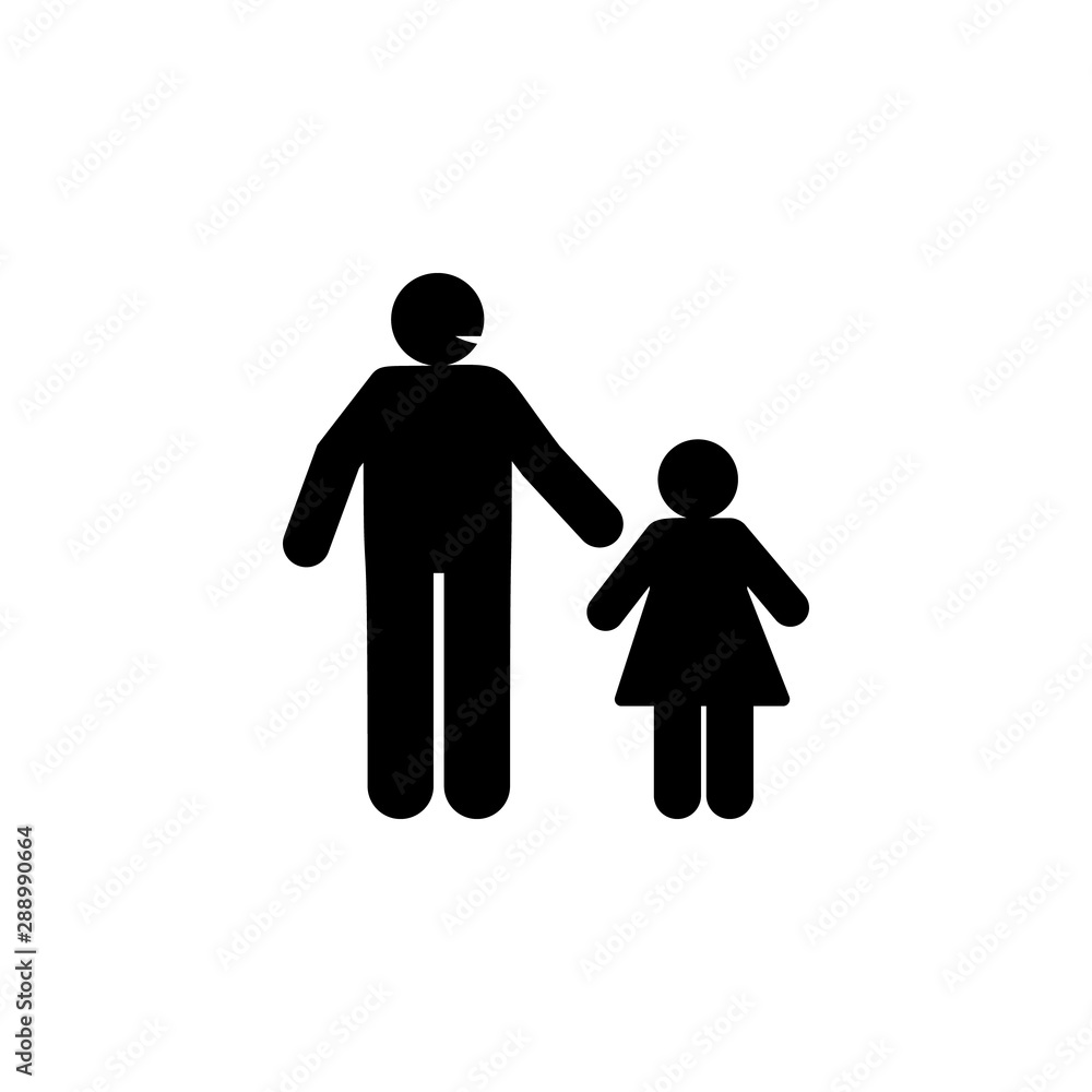Father girl friend icon. Element of friends icon Father girl friend icon. Element of friends icon
