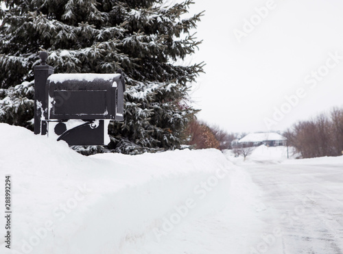 Wallpaper Mural Mailbox Covered in Snow Torontodigital.ca