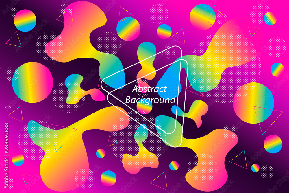 Fototapeta premium violet and pink background with abstract geometric figures with gradients