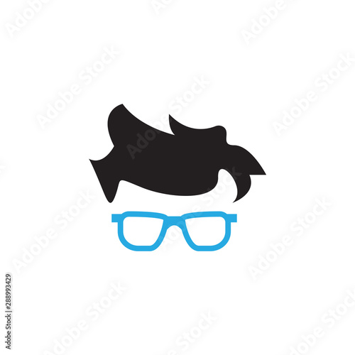 Geek glasses graphic design template vector isolated
