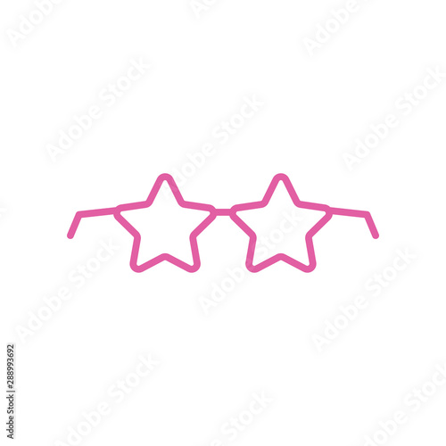 Summer glasses graphic design template vector isolated