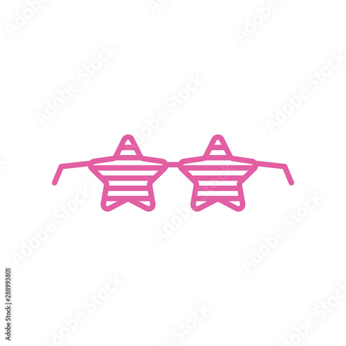 Summer glasses graphic design template vector isolated