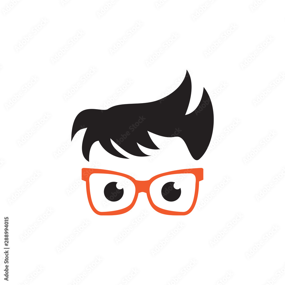 Geek glasses graphic design template vector isolated