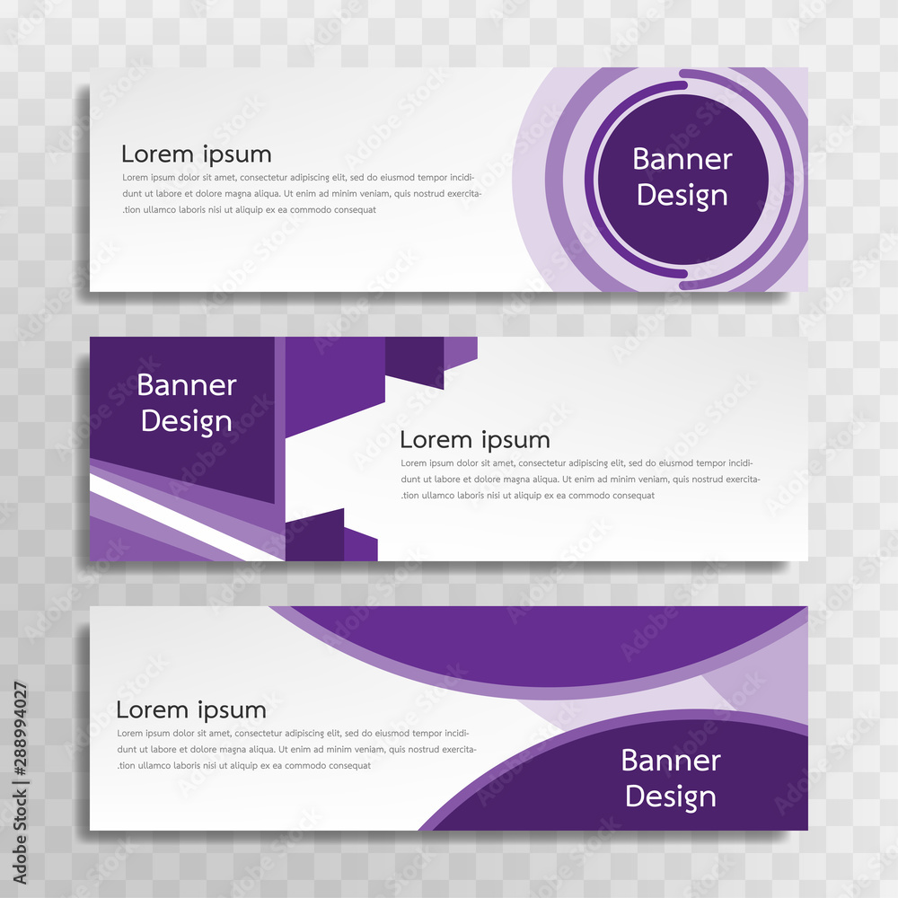 A set of purple banner templates designed for the web and various headlines are available in three different designs. A set of purple banner templates designed for the web and various headlines are available in three different designs.