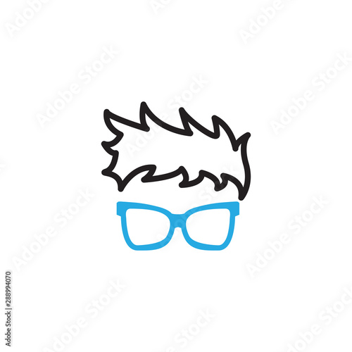 Geek glasses graphic design template vector isolated