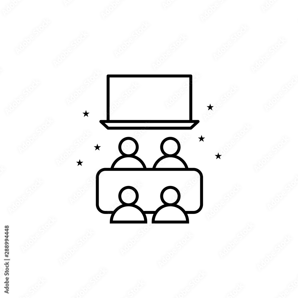 Board meeting event management icon. Element of event management icon Board meeting event management icon. Element of event management icon