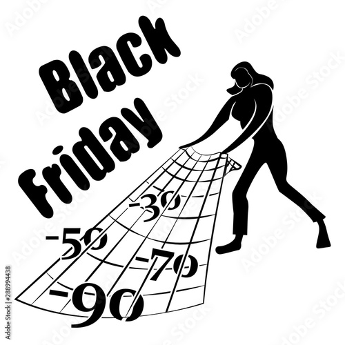 Woman Buyer catches discounts during Black Friday sales. Catch more discounts.