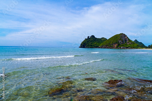 Beach beautiful with blue sea at Baan Koh Teap photo