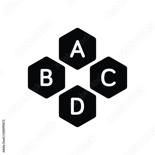 Black solid icon for basic base 