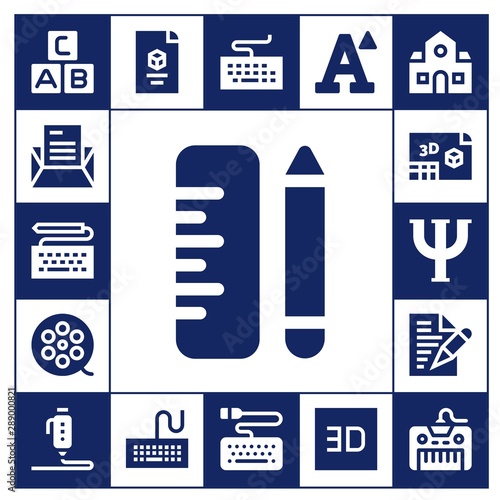 alphabet icon set