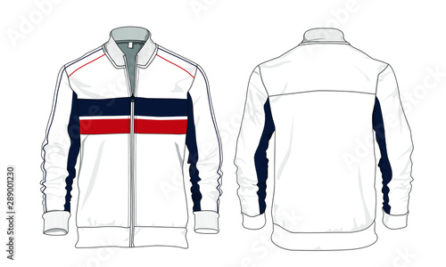 jacket template design vector sweater windbreaker photo