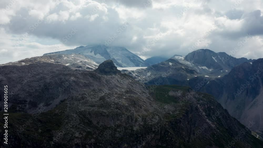 Drone view of Grande motte Glacier Drone view of Grande motte Glacier
