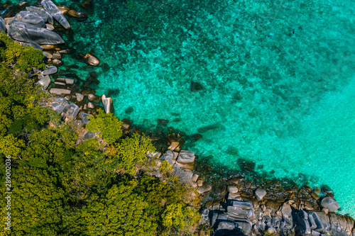 Aerial View of Boulder Island, Myanmar