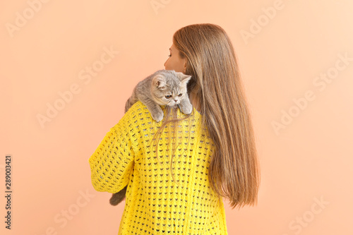 Beautiful young woman with ...