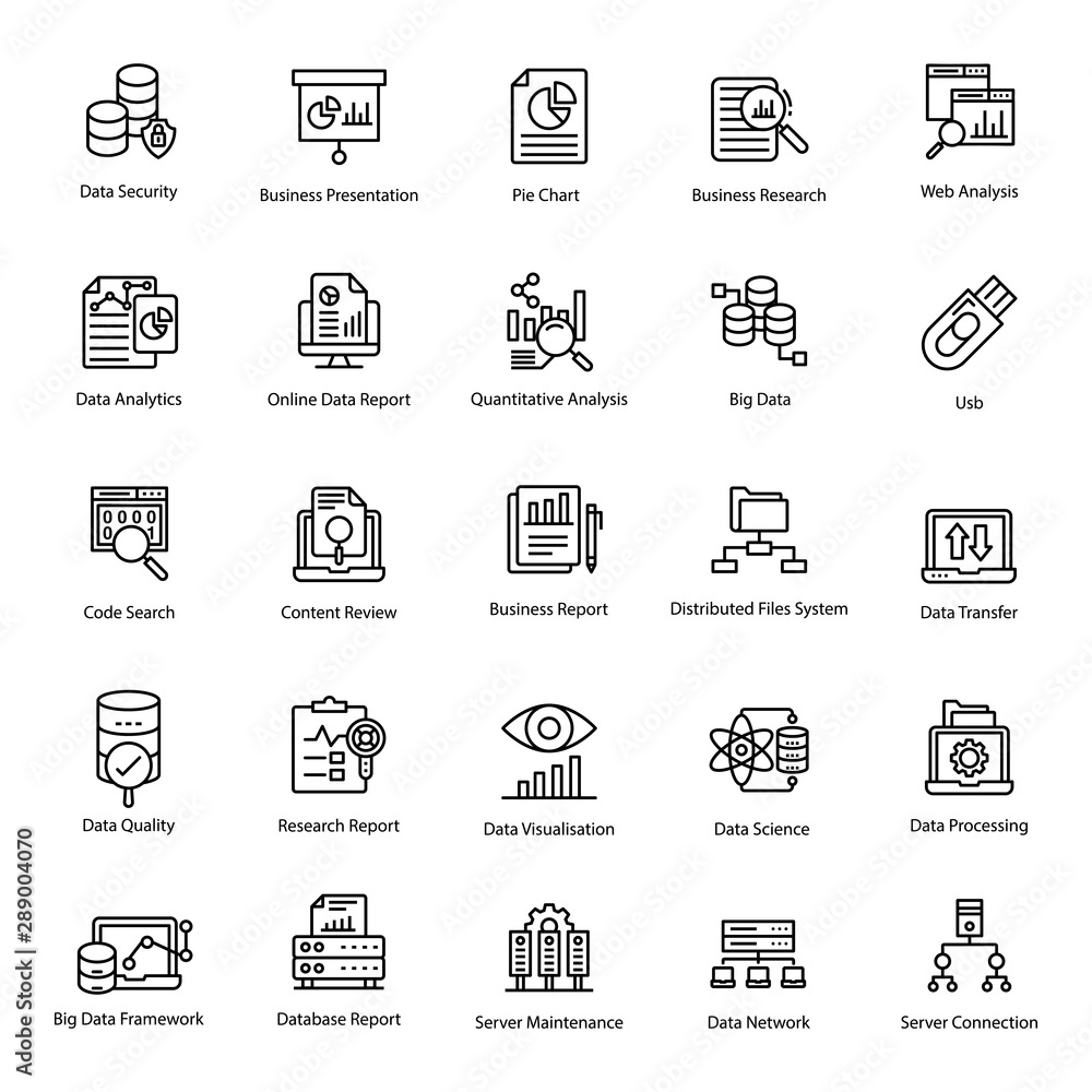 Data Analytics line Icons Pack Data Analytics line Icons Pack