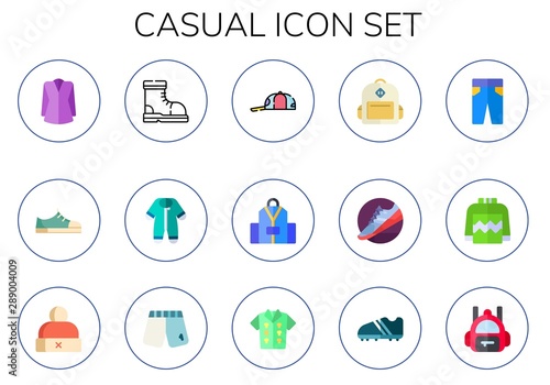 casual icon set
