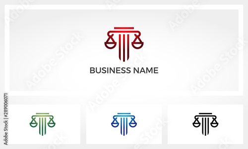 Simple Minimalist Scales Of Justice Logo