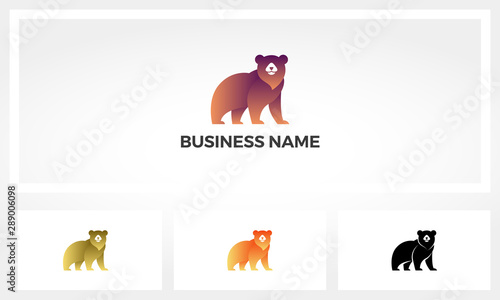 Simple Stylized Image Of A Bear Logo