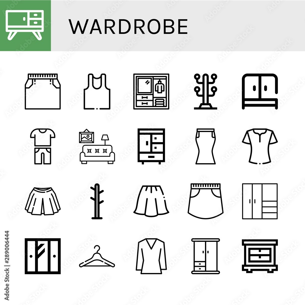 Set of wardrobe icons such as Furniture, Skirt, Undershirt, Wardrobe, Coat stand, Casual, Living room, Closet, Blouse, Coat rack, Hanger , wardrobe Set of wardrobe icons such as Furniture, Skirt, Undershirt, Wardrobe, Coat stand, Casual, Living room, Closet, Blouse, Coat rack, Hanger , wardrobe