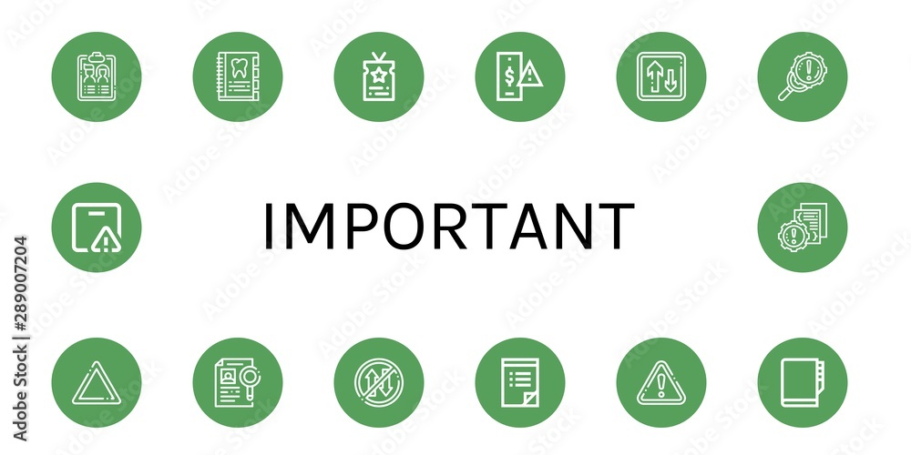 Set of important icons such as Guest list, Agenda, Vip, Risk, Priority, Error, Warning, Dossier, To do list, Important delivery , important Set of important icons such as Guest list, Agenda, Vip, Risk, Priority, Error, Warning, Dossier, To do list, Important delivery , important