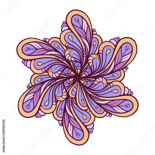 Vector colored ethnic ornamental element