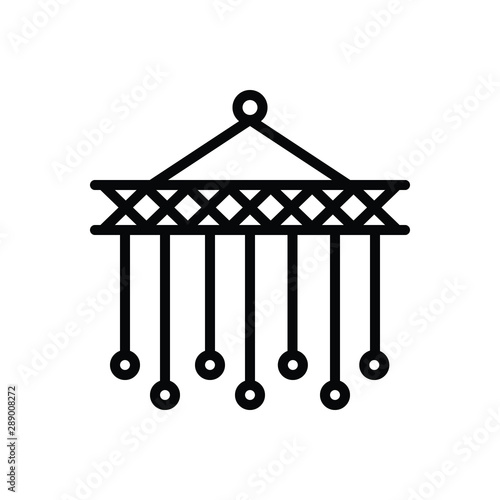 Black line icon for macrame 