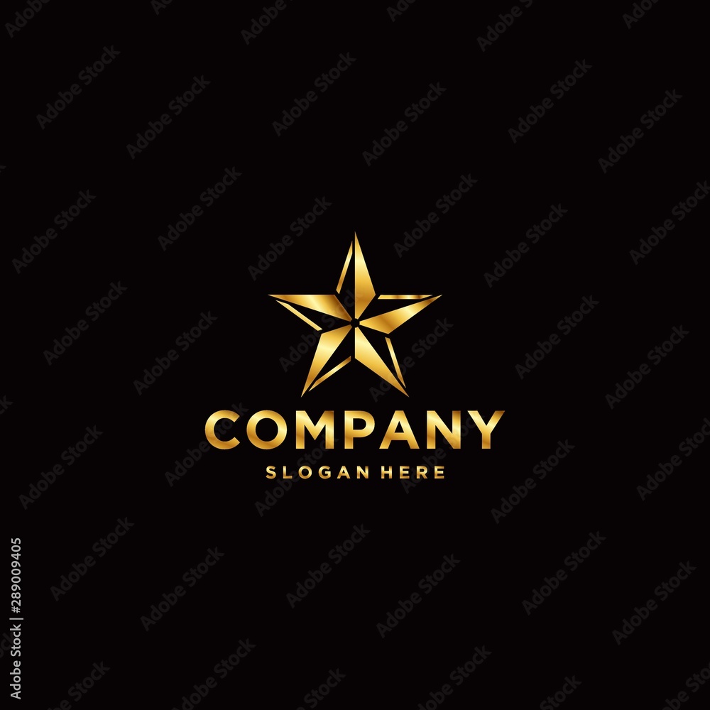 Star gold logo design modern template Star gold logo design modern template