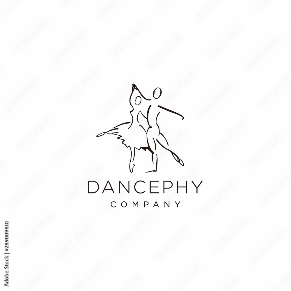 Dance Logo Abstrac with Modern Design Template Dance Logo Abstrac with Modern Design Template