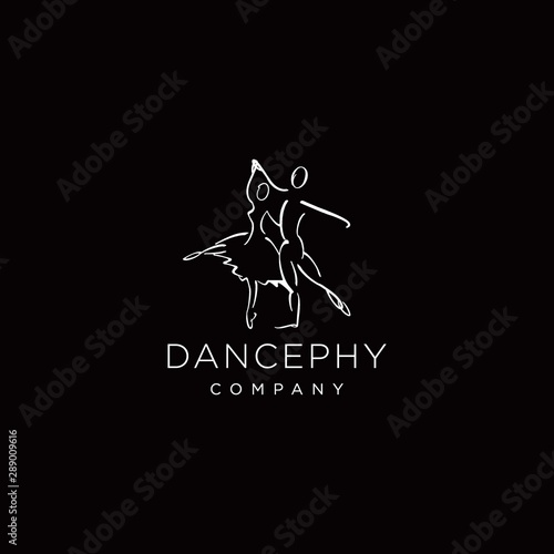 Dance Logo Abstrac with Modern Design Template