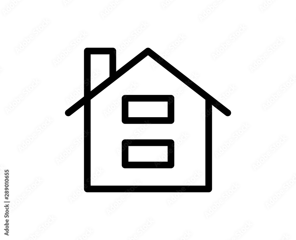 House line icon. Vector symbol in trendy flat style on white background. Web sing for design. House line icon. Vector symbol in trendy flat style on white background. Web sing for design.