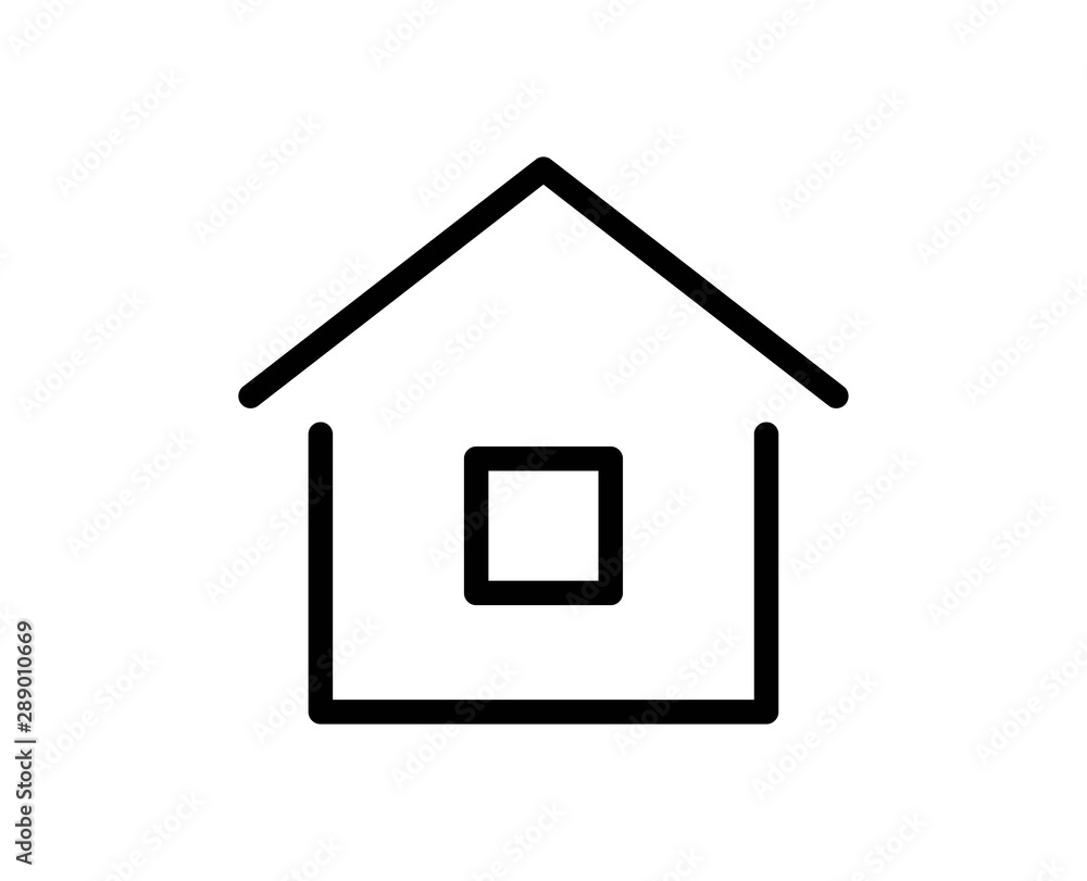 House line icon. Vector symbol in trendy flat style on white background. Web sing for design. House line icon. Vector symbol in trendy flat style on white background. Web sing for design.