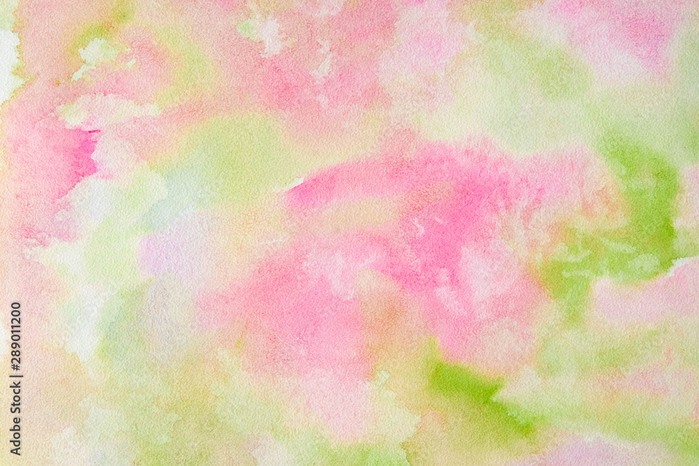 Abstract pink-green watercolor background, bright, contrast splashes,  drops, smudges. Artistic background with paper texture. Stock Illustration  | Adobe Stock