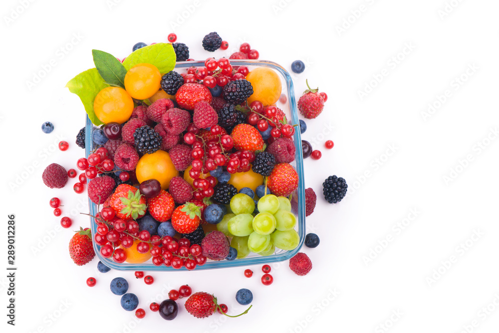 berry mix isolated on a white background berry mix isolated on a white background