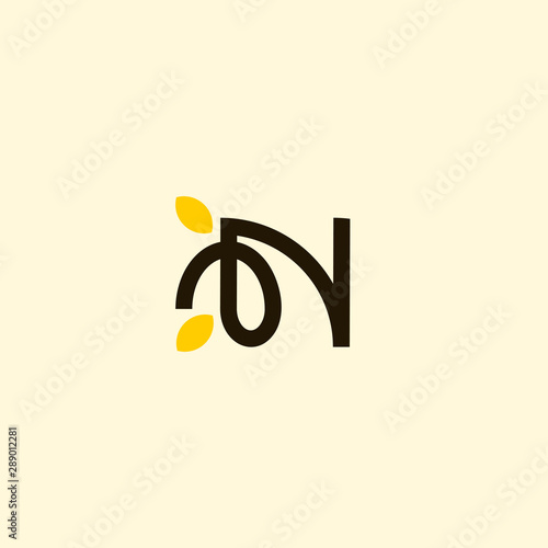 Letter N Leaf Naturally Icon Logo Design Template Element Vector