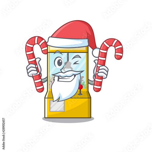 Santa with candy miniature crane game in shape characters