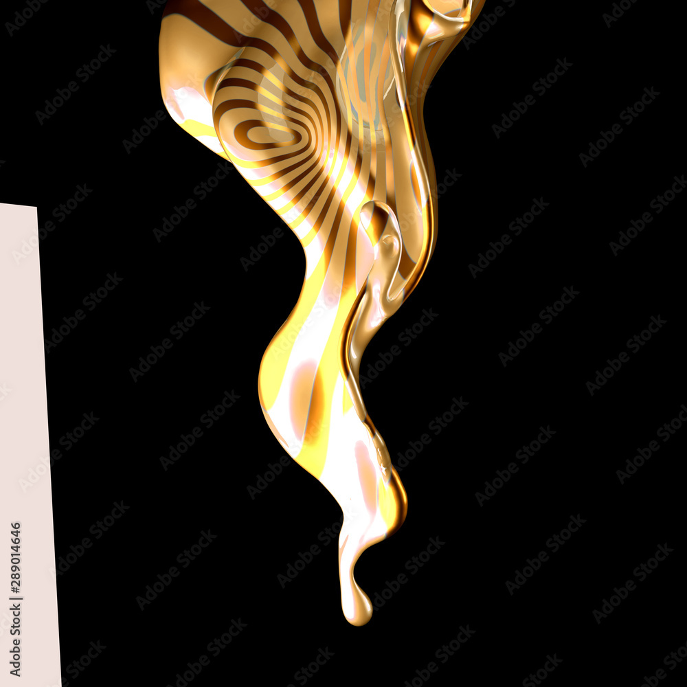 Beautiful elegant metal splash on a black background. 3d illustration, 3d rendering. Beautiful elegant metal splash on a black background. 3d illustration, 3d rendering.