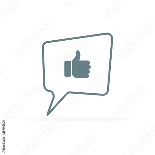 dialog with sign bravo, chat icon, vector illustration